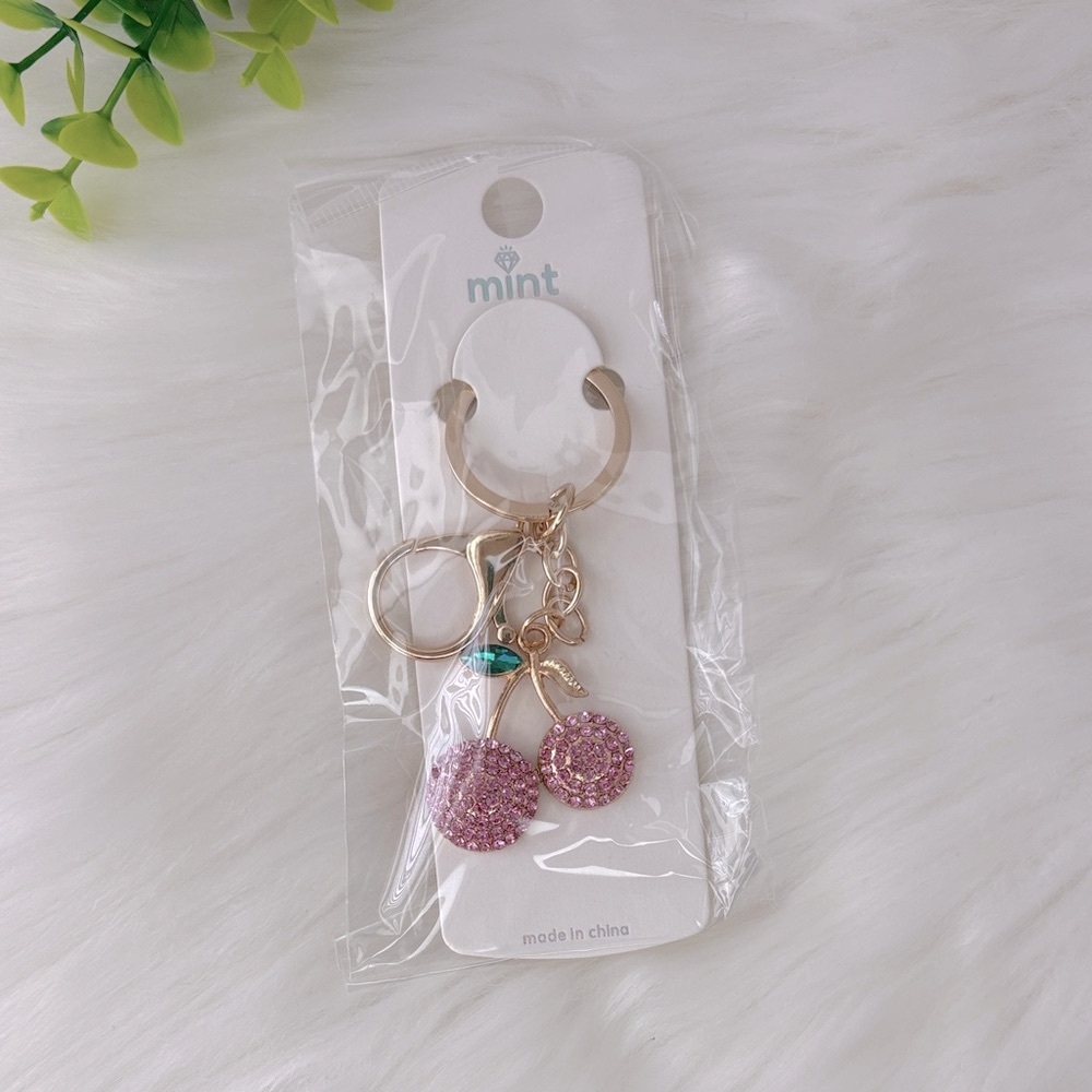 Cherry‎ Rhinestone Bag Charm/ Keychain Accessory - Picture 5 of 5